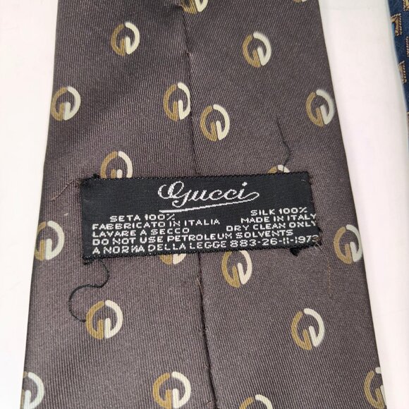 Vintage Gucci Lot Of 3 Designer Silk Ties Mad in Italy - Picture 9 of 15